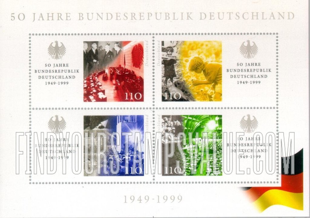 FindYourStampsValue: Federal Republic of Germany, 50th Anniversary