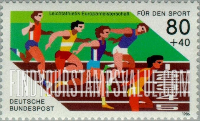 FindYourStampsValue: SEMI-POSTAL - European World Sports Championships: Running