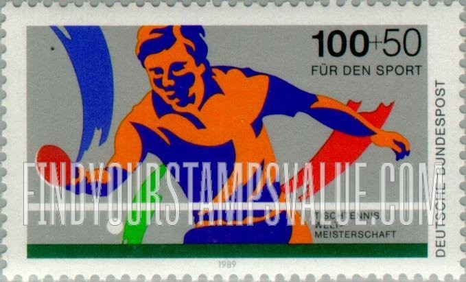 FindYourStampsValue: SEMI-POSTAL - World Championship Sporting Events Hosted by Germany: Table tennis