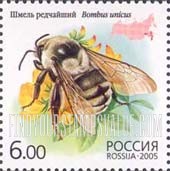 FindYourStampsValue: Russia: Russian Federation, Bees - Bombus Unicus