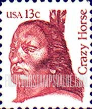 FindYourStampsValue: CRAZY HORSE - Great Americans