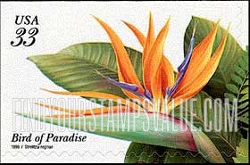 FindYourStampsValue: TROPICAL FLOWERS - Bird of Paradise, Self-Adhesive booklet stamp