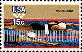 FindYourStampsValue: OLYMPIC GAMES - Swimming
