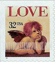 FindYourStampsValue: LOVE - Cherub, Self-adhesive Booklet stamp