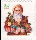 FindYourStampsValue: 19th CENTURY CHROMOLITHOGRAPHS OF SANTA CLAUS, Self-Adhesive Booklet Stamp