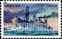FindYourStampsValue: U.S.MERCHANT MARINE - Liberty Ship, Self-Adhesive stamp