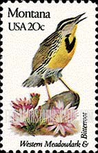 FindYourStampsValue: MONTANA - State Birds and Flowers