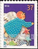 FindYourStampsValue: CHRISTMAS COOKIES - Angel, Booklet stamp