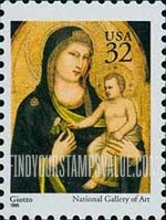 FindYourStampsValue: CHRISTMAS - Madonna and Child, by Giotto di Bondone