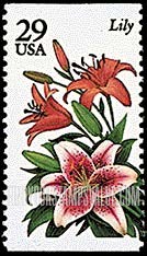 FindYourStampsValue: GARDEN FLOWERS - Lily, booklet stamp