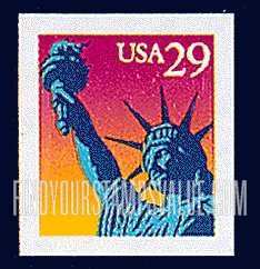 FindYourStampsValue: STATUE OF LIBERTY, Self-adhesive Booklet stamp
