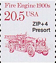 FindYourStampsValue: FIRE ENGINE 1900s - Transportation Coil