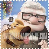 FindYourStampsValue: CHARACTERS FROM DISNEY-PIXAR FILMS - Carl Fredricksen and Dug the Dog from 'Up', Self-Adhesive stamp