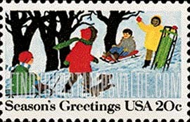 FindYourStampsValue: CHRISTMAS - Sledding