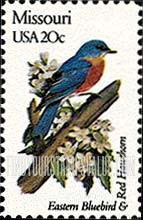 FindYourStampsValue: MISSOURI - State Birds and Flowers