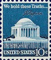 FindYourStampsValue: JEFFERSON MEMORIAL & SIGNATURE