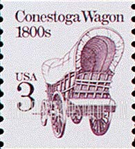 FindYourStampsValue: CONESTOGA WAGON 1800s - Transportation Coil