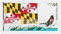FindYourStampsValue: FLAGS OF OUR NATION - Maryland, Self-Adhesive Coil stamp