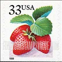 FindYourStampsValue: BERRIES - Strawberries, Self-Adhesive Coil Stamp
