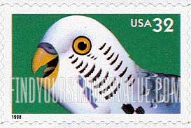 FindYourStampsValue: BRIGHT EYES - Parakeet, Self-adhesive stamp
