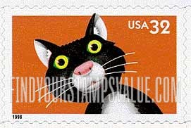 FindYourStampsValue: BRIGHT EYES - Cat, Self-adhesive stamp