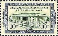 FindYourStampsValue: DOCUMENTARY ISSUE - Internal Revenue Building, Washington, D.C.