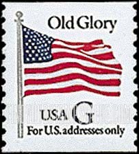 FindYourStampsValue: "G" AND FLAG, Coil Stamp