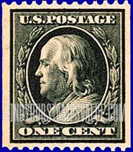 FindYourStampsValue: BENJAMIN FRANKLIN, Coil Stamp
