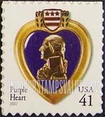 FindYourStampsValue: PURPLE HEART, Self-Adhesive stamp