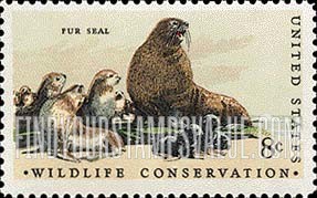 FindYourStampsValue: WILDLIFE CONSERVATION - Fur seals