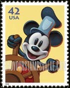FindYourStampsValue: THE ART OF DISNEY - Steamboat Willie, Self-Adhesive stamp