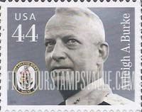 FindYourStampsValue: DISTINGUISHED SAILORS - Admiral Arleigh A.Burke, Self-Adhesive stamp