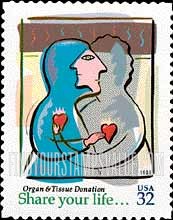 FindYourStampsValue: ORGAN & TISSUE DONATION, Self-adhesive stamp