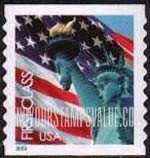 FindYourStampsValue: Flag and Statue of Liberty, Self-Adhesive Coil stamp
