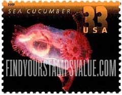 FindYourStampsValue: DEEP SEA CREATURES - Sea Cucumber