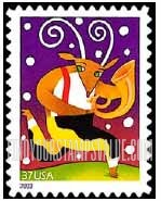 FindYourStampsValue: CHRISTMAS - Reindeer with Horn, Self-Adhesive stamp