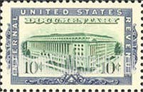 FindYourStampsValue: DOCUMENTARY ISSUE - Internal Revenue Building, Washington, D.C.