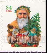 FindYourStampsValue: 19th CENTURY CHROMOLITHOGRAPHS OF SANTA CLAUS, Self-Adhesive Booklet Stamp