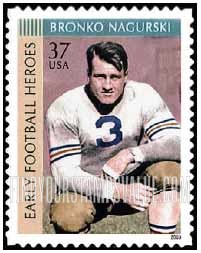 FindYourStampsValue: EARLY FOOTBALL HEROES - Bronko Nagurski, Self-Adhesive stamp