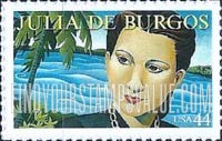 FindYourStampsValue: LITERARY ARTS - Julia de Burgos, Poet, Self-Adhesive stamp