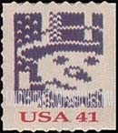 FindYourStampsValue: CHRISTMAS KNITS - Snowman, Self-Adhesive Booklet Stamp