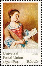 FindYourStampsValue: UNIVERSAL POSTAL UNION - "The Lovely Reader" by Liotard