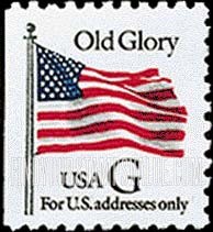 FindYourStampsValue: "G" AND FLAG, Booklet stamp