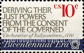 FindYourStampsValue: AMERICAN REVOLUTION BICENTENNIAL - Deriving their just powers...