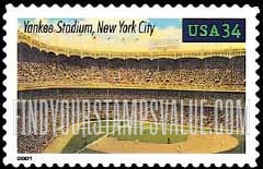 FindYourStampsValue: LEGENDARY PLAYING FIELDS - Yankee Stadium, Self-Adhesive stamp