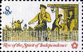 FindYourStampsValue: AMERICAN BICENTENNIAL - Drummer