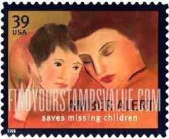 FindYourStampsValue: AMBER ALERT - Mother and Child, Self-Adhesive stamp