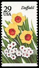 FindYourStampsValue: GARDEN FLOWERS - Daffodil, booklet stamp
