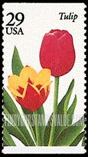 FindYourStampsValue: GARDEN FLOWERS - Tulip, booklet stamp