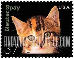 FindYourStampsValue: NEUTER AND SPAY - Kitten, Self-Adhesive stamp